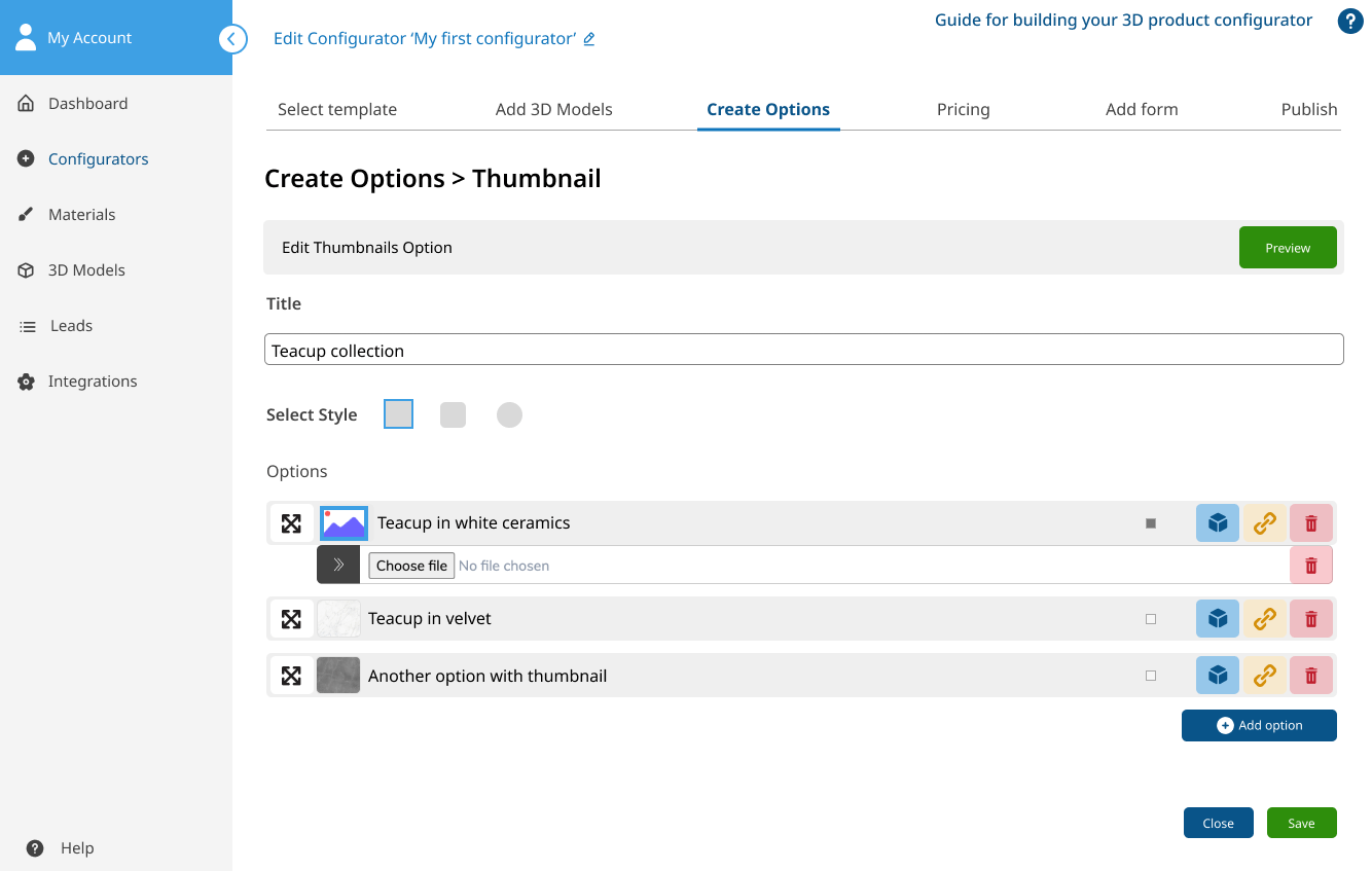 3d product configurator